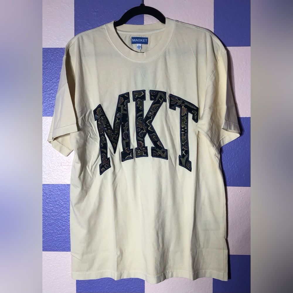 NWT Market Rug Dealer MKT Arc T-Shirt in Ecru - Size L
